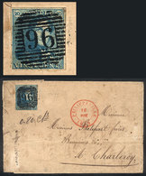 110 BELGIUM: Entire Letter Sent From Philippeville To Charleroy On 18/OC/1849 Franked With 20c. With Numeral "96" Cancel - Other & Unclassified