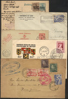 111 BELGIUM: 4 Covers And Cards + 1 Front Of Cover Used Between 1916 And 1951, Interesting! - Sonstige & Ohne Zuordnung