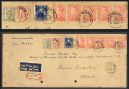 118 BELGIUM: Registered Airmail Cover Sent From Antwerpen To Mreno (Pernambuco, Brazil), With Notable Postage Of 103.30F - Sonstige & Ohne Zuordnung