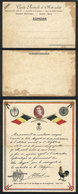 119 BELGIUM: Rare Patriotic Card (double) Printed In Argentina In 1914 To Help The War Orphans, The Outer Part With Mino - Andere & Zonder Classificatie