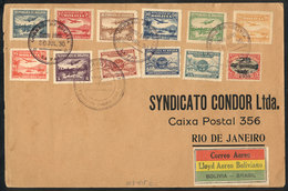 120 BOLIVIA: 30/JUL/1930 First Airmail Bolivia-Brazil Via Syndicato Condor, Good Cover With Very Nice Multicolored Posta - Bolivien