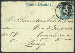 150 BRAZIL: RHM.CB-3, Lettercard Used In 1888, Excellent Quality, Rare, Catalog Value 450Rs. - Postal Stationery