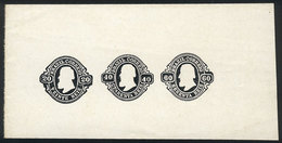 162 BRAZIL: Die Proofs Of Values Of 20, 40 And 60Rs. For Wrappers Printed In February 1889 (RHM.CT-1/3), In Black On Gla - Postwaardestukken