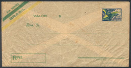 168 BRAZIL: RHM.EV-13, Unused Envelope For Declared Value, Fine Quality, Catalog Value 900Rs., Low Start! - Ganzsachen