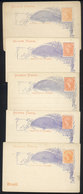 171 BRAZIL: Circa 1890: 5 Unused Postal Cards Of 40Rs., Cards Of Varied Sizes And Also With Some Differences In The Font - Ganzsachen