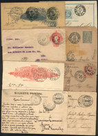 174 BRAZIL: 8 Old Used Postal Stationeries, Interesting Lot! - Postal Stationery