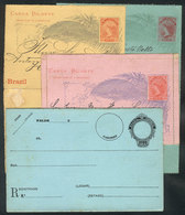 175 BRAZIL: Lot Of 3 Different Lettercards (2 With Impressions Inside) + Stationery Envelope For Declared Values, Fine Q - Interi Postali
