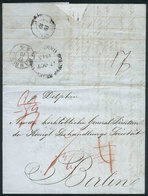 181 BRAZIL: Entire Letter Dated Rio De Janeiro 16/AU/1845, Sent To Berlin (Germany), With Hamburg Arrival Of 17/OC, Exce - Altri & Non Classificati