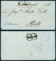 188 BRAZIL: Entire Letter Dated BAHIA 18/NO/1855 And Sent To Porto (Portugal) Via British Mail, With Good Postal Marking - Other & Unclassified