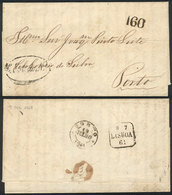 193 BRAZIL: 20/MAY/1861 CAMATÁ? - Porto: Entire Letter With Various Markings On Front And Reverse, Excellent Quality! - Altri & Non Classificati