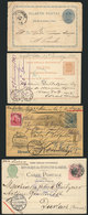 202 BRAZIL: 4 Postal Cards Used Between 1882 And 1908, Fine To VF Quality, Very Interesting, Low Start! - Altri & Non Classificati