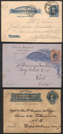 205 BRAZIL: 3 Postal Stationeries Used Between 1893 And 1907, Fine Quality, RHM Catalog Value 640Rs., Low Start! - Other & Unclassified