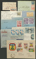 233 BRAZIL: 9 Covers Used Between 1908 And 1946, With Nice Postages Of Commemorative Stamps, In Some Cases Used ALONE, G - Altri & Non Classificati