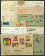 238 BRAZIL: 10 Covers, Cards Etc. Used Between 1910 And 1978 Approx., With Interesting Postal Marks And Handsome Postage - Otros & Sin Clasificación