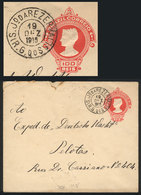 249 BRAZIL: 100Rs. Stationery Envelope Sent From SAO JOAO DA RESERVA To Pelotas On 19/DE/1915, Good Cancel! - Andere & Zonder Classificatie