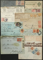 250 BRAZIL: 11 Covers Used Between 1917 And 1963, With Interesting Postages And Nice Postmarks, Some With Defects, Other - Altri & Non Classificati