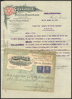 251 BRAZIL: Cover (original Letter Included) With Spectacular Advertising Corner Card Of GRANADO DRUGSTORE, Sent From Ri - Altri & Non Classificati