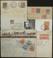 263 BRAZIL: 6 Covers, Cards Etc. With Interesting Special Postmarks Of 1921/1965, Interesting Group! - Otros & Sin Clasificación