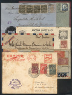 289 BRAZIL: 6 Covers Flown Between 1928 And 1940, With Varied Postages And Marks, Some With Defects, Others Of VF Qualit - Andere & Zonder Classificatie