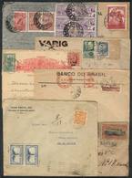290 BRAZIL: 7 Covers Or Cards Used Between 1928 And 1945 With Interesting Postages, Many Of The Stamps Are Commemorative - Autres & Non Classés