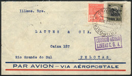 306 BRAZIL: Cover Flown Between Sao Paulo And Pelotas On 7/SE/1929 Via C.G.A., Very Fine Quality! - Altri & Non Classificati