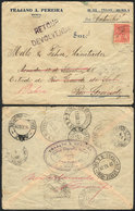 307 BRAZIL: Cover Sent From Bahia To Rio Grande On 22/OC/1929 And RETURNED TO SENDER, With Large Number Of Postal Marks  - Andere & Zonder Classificatie