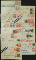 312 BRAZIL: 13 Airmail Covers Used Between 1930 And 1936, Interesting! - Sonstige & Ohne Zuordnung