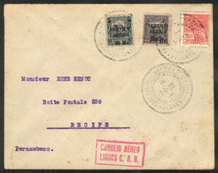 318 BRAZIL: 1/MAY/1930 Natal - Recife: C.A.B. First Flight, Cover Of VF Quality, With Special Handstamp Of The Flight An - Altri & Non Classificati