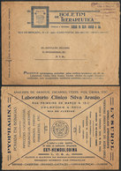 326 BRAZIL: Used Stampless Cover (circa 1930), Handstamped "Bolethim De Therapeutica - Taxa Pagada De Accordo Com O Art. - Sonstige & Ohne Zuordnung