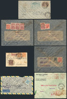 334 BRAZIL: 1931 To 1944: Good Lot Of 7 Covers Flown Via Varied Airlines, Very Interesting Group For The Specialist! - Andere & Zonder Classificatie