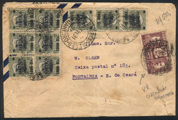 342 BRAZIL: Airmail Cover Sent From Rio To Fortaleza On 8/JUN/1931 With Nice Postage Including RHM.C-35, VERY RARE ON CO - Altri & Non Classificati