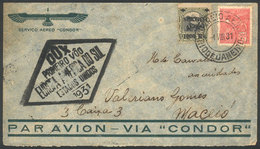347 BRAZIL: Cover Sent From Rio De Janeiro To Maceió On 4/AU/1931 By DO-X Seaplane, VF Quality! - Andere & Zonder Classificatie