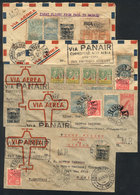 350 BRAZIL: 30/AU/1931 Pará - Manaos: Panair First Flight, 5 Covers Of VF Quality, Very Nice Postages! - Sonstige & Ohne Zuordnung