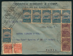 351 BRAZIL: Cover With Nice Postage Flown Via PANAIR From Ilheus To Bahia On 3/SE/1931, VF Quality! - Sonstige & Ohne Zuordnung