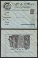 357 BRAZIL: Cover With Printed Advertising: Hertel Factory Of Accordions", Used In Curitiba On 17/NO/1931, VF Quality! - Andere & Zonder Classificatie