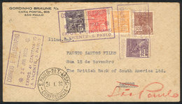 365 BRAZIL: Cover Used On 24/JA/1932 With Special Postmark Of The "4th Centenary Exposition S. Vicente", VF! - Otros & Sin Clasificación