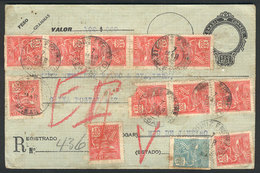 367 BRAZIL: Cover With Declared Values Of 500Rs. + Important Additional Postage (total 2,800Rs.), Sent From Muniz Freire - Altri & Non Classificati