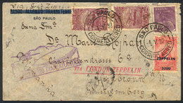 372 BRAZIL: Cover Flown By ZEPPELIN, Sent From Sao Paulo To Germany On 4/MAY/1932, With Some Defects But Good Appearance - Otros & Sin Clasificación