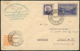 379 BRAZIL: Cover Flown Via ZEPPELIN From Porto Alegre To Germany On 31/AU/1932, Franked By Sc.C29 + Another Value, VF Q - Otros & Sin Clasificación