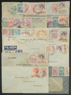 385 BRAZIL: 10 Airmail Covers Used In 1933/4, All With Nice Postages That Include RHM.C-64, VF General Quality! - Altri & Non Classificati