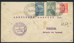 404 BRAZIL: 18/JUL/1933 Aerolloyd Iguassú S.A. First Flight Sao Paulo - Curitiba, VF! - Otros & Sin Clasificación