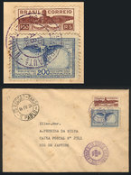 414 BRAZIL: 15/AP/1934 First National Congress Of Aeronautics, Cover Sent From Sao Paulo To Rio With Special Violet Mark - Altri & Non Classificati