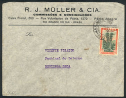438 BRAZIL: Cover Sent From Porto Alegre To Fachinal Do Soturno In NO/1937, Franked By RHM.C-120 ALONE, Catalog Value 84 - Sonstige & Ohne Zuordnung
