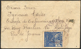 443 BRAZIL: Small Cover Containing A Personal Card, Franked With 400Rs. And Sent From TRES CORAZOES (Minas) To Rio On 9/ - Sonstige & Ohne Zuordnung