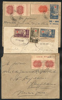 445 BRAZIL: 3 Covers Sent From Rio To Leopoldina In OCT And NO/1938, All With Nice Postages With Commemorative Stamps, V - Sonstige & Ohne Zuordnung