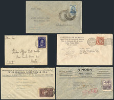 450 BRAZIL: 5 Covers Used Between 1939 And 1941, Franked With A Single Stamp, Most Commemoratives, VF General Quality, H - Sonstige & Ohne Zuordnung