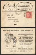 453 BRAZIL: Cover With Nice Printed Advertising On Back (pair Of Children), Sent From Santos To Sao Paulo On 16/OC/1939, - Sonstige & Ohne Zuordnung