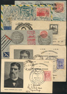 455 BRAZIL: 6 Covers Or Cards Used Between 1940 And 1944, All Franked With Commemorative Stamps Used ALONE, VF And Inter - Sonstige & Ohne Zuordnung