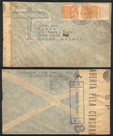 456 BRAZIL: Airmail Cover Sent From Niteroi To Porto Alegre On 17/FE/1940, With CENSOR Mark And Label, Interesting! - Sonstige & Ohne Zuordnung