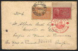 459 BRAZIL: Registered Cover Sent From Rio To Recife On 1/AU/1940 With Nice Commemorative Postage, VF Quality! - Sonstige & Ohne Zuordnung